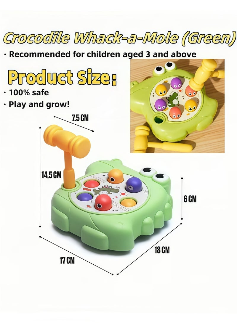 aiyingle Whack A Mole Toy,Pounding Toy for Kid,Baby Interactive Toy,Cute Animal Hand Percussion with Soft Hammer,Early Education Toys,Portable Game Toy,Parent-child Interactive Toy,Hand-eye Coordination Cultivation Concentration,Early Education Toy，Interactive Educational Toys,for Boy and Girl Toddler Toys Gift - Image 2